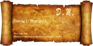 Dengi Margit névjegykártya